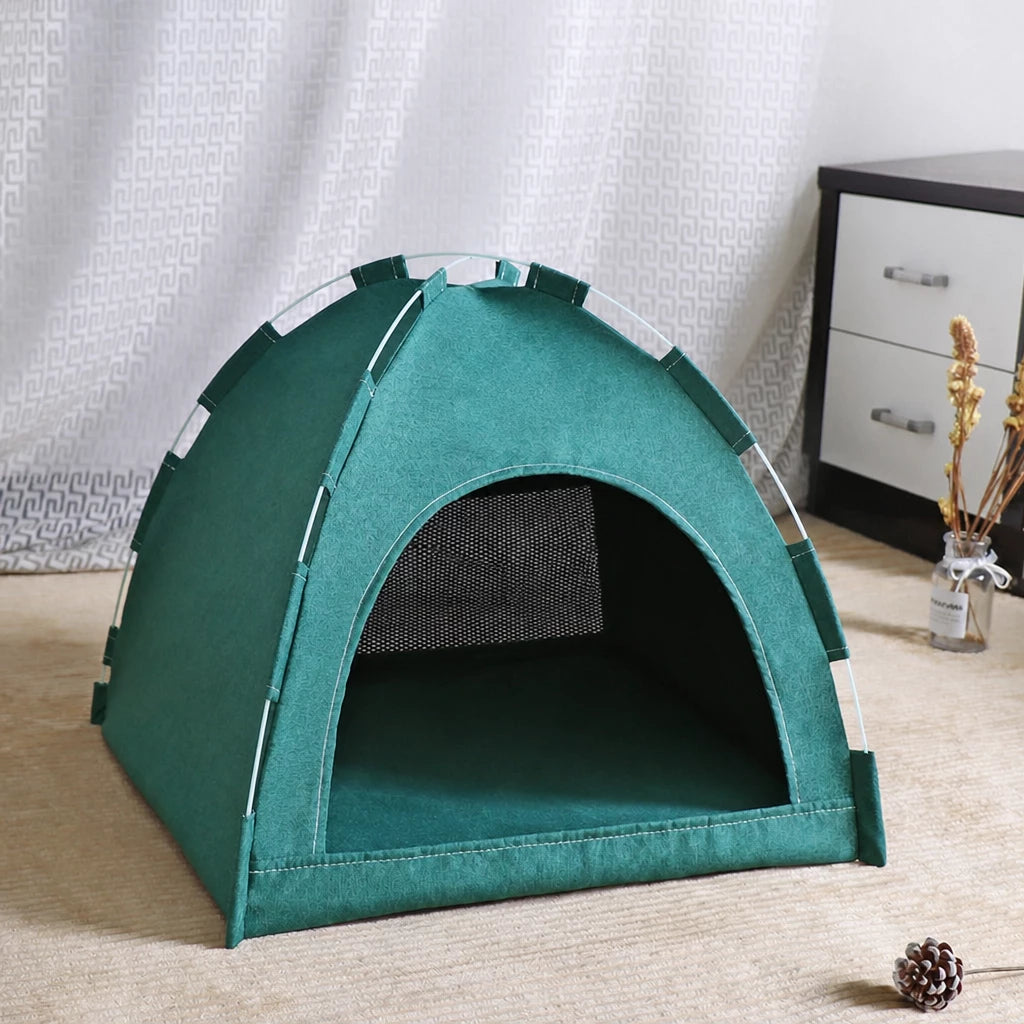 Foldable Pet Tent House with Washable Cover
