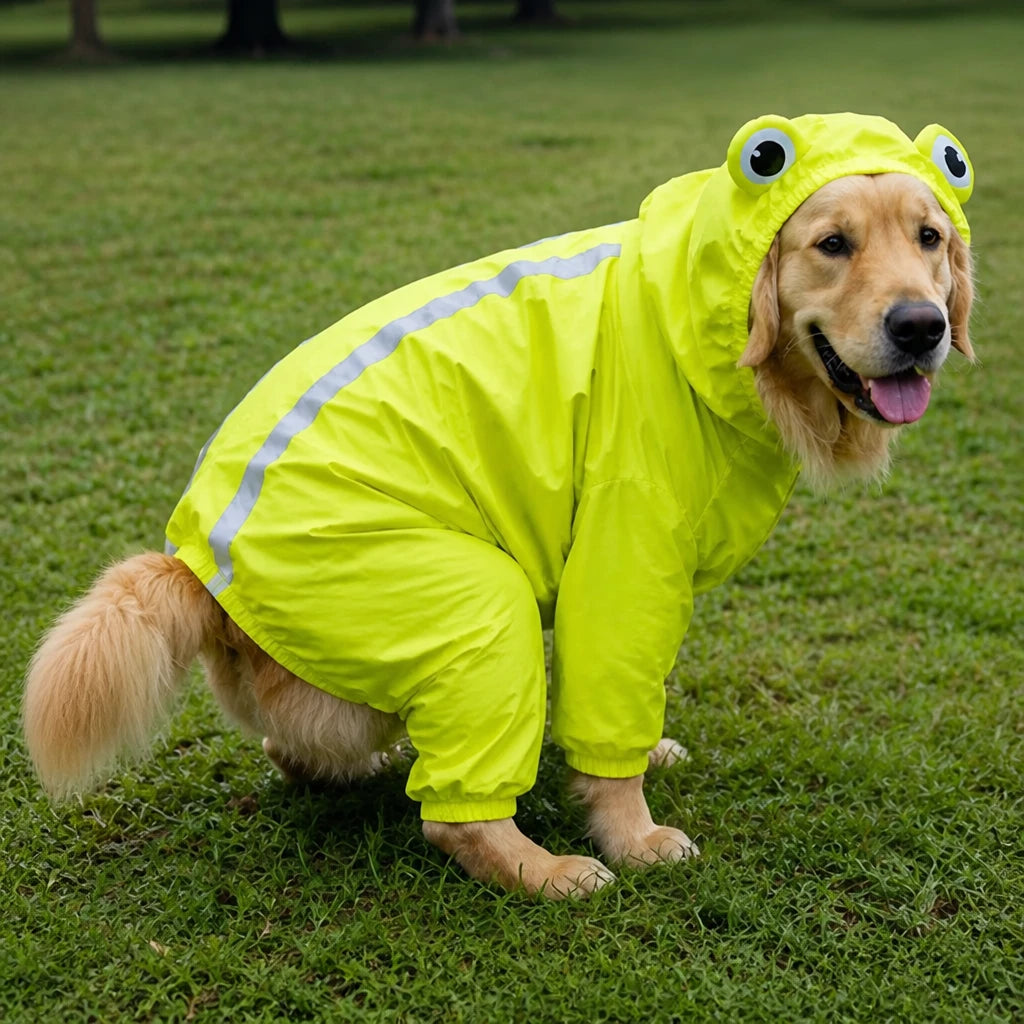 Waterproof Dog Raincoat for Golden Retrievers and Labradors