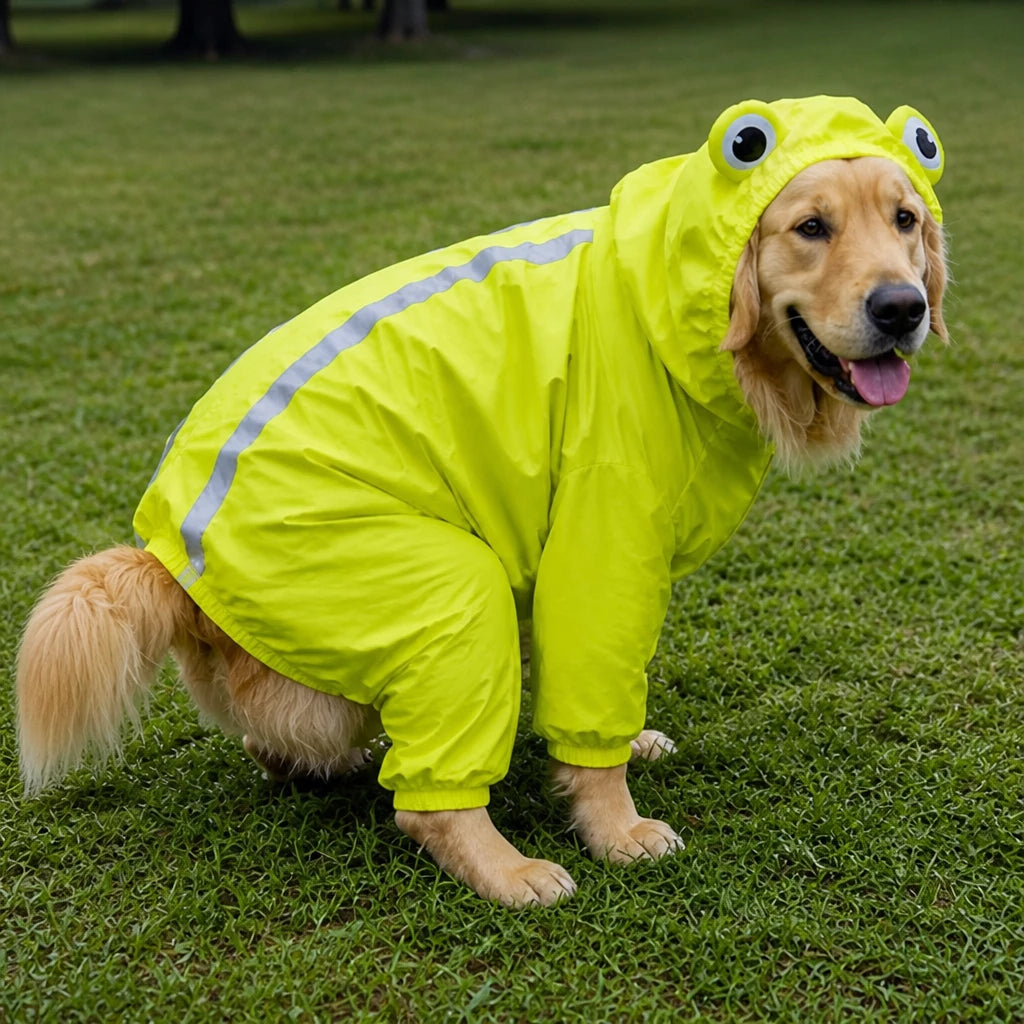 Waterproof Dog Raincoat for Golden Retrievers and Labradors