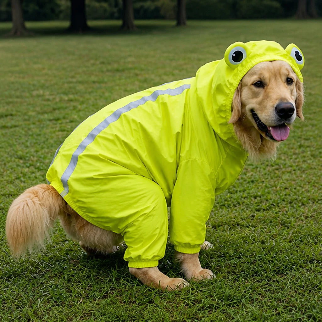 Waterproof Dog Raincoat for Golden Retrievers and Labradors