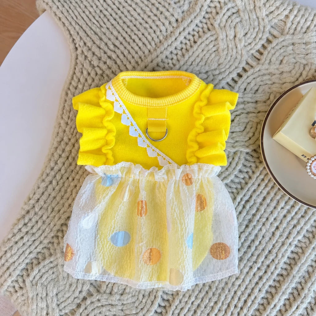 Lightweight Heart Detail Bubble Dress for Dogs and Cats