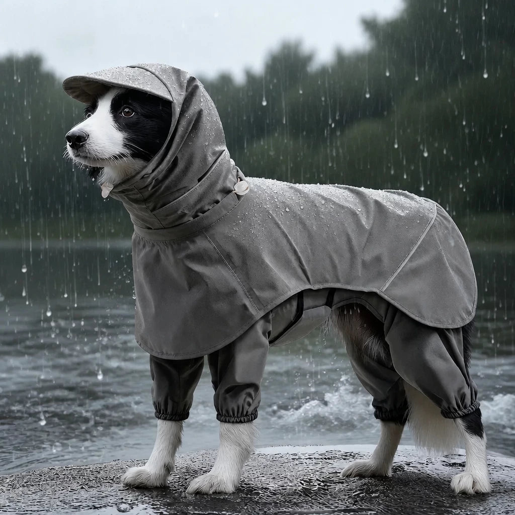 Four-Leg Rain Jacket for Medium to Large Dogs