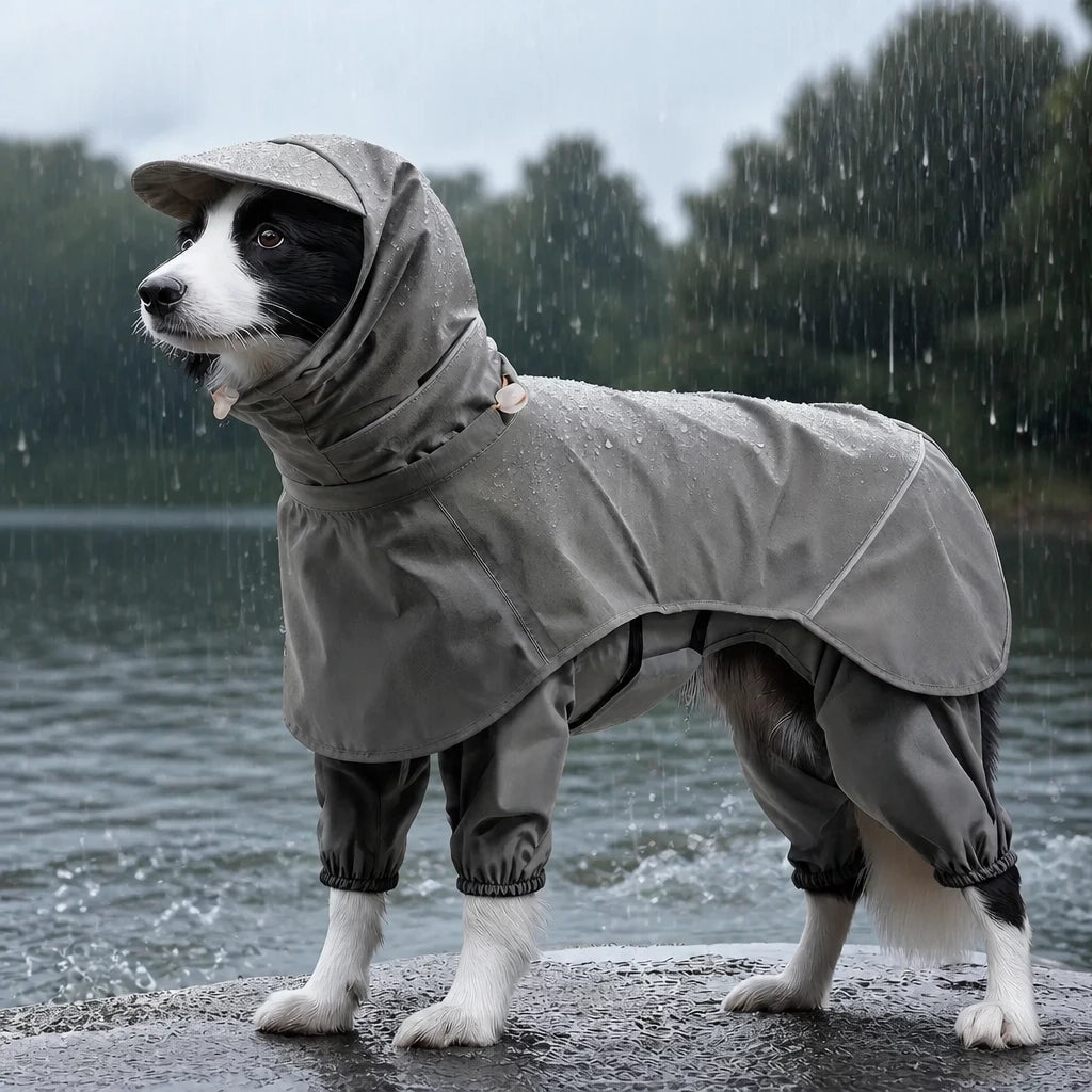 Four-Leg Rain Jacket for Medium to Large Dogs