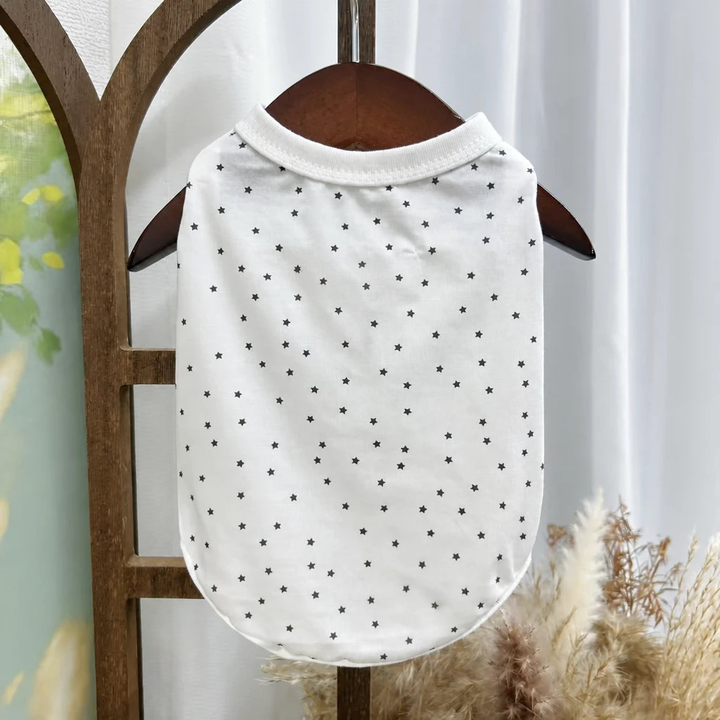 Lightweight Star Print Pet Vest for Small Dogs and Cats