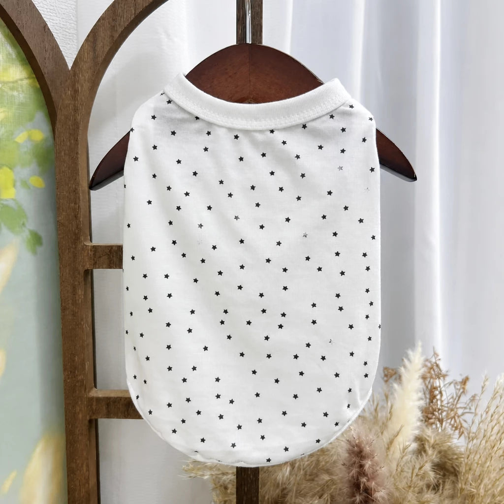 Lightweight Star Print Pet Vest for Small Dogs and Cats