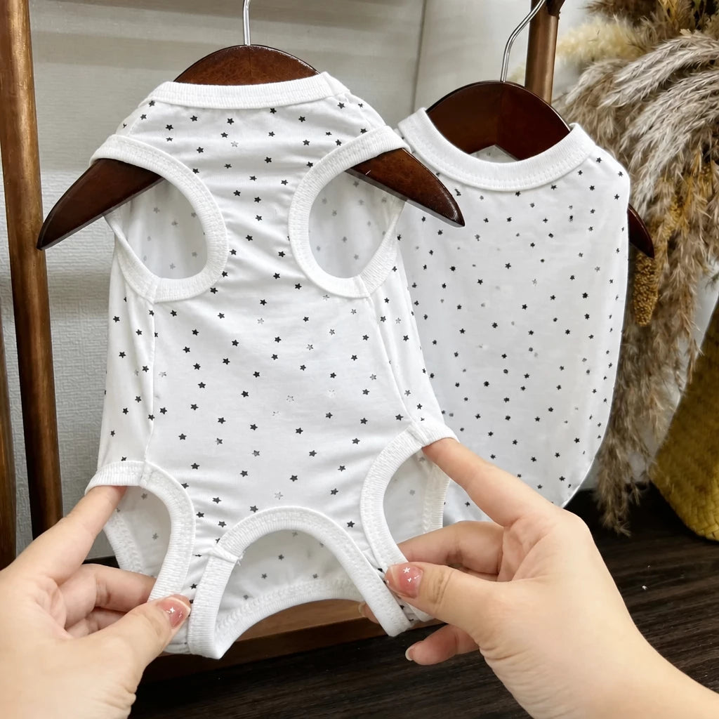 Lightweight Star Print Pet Vest for Small Dogs and Cats