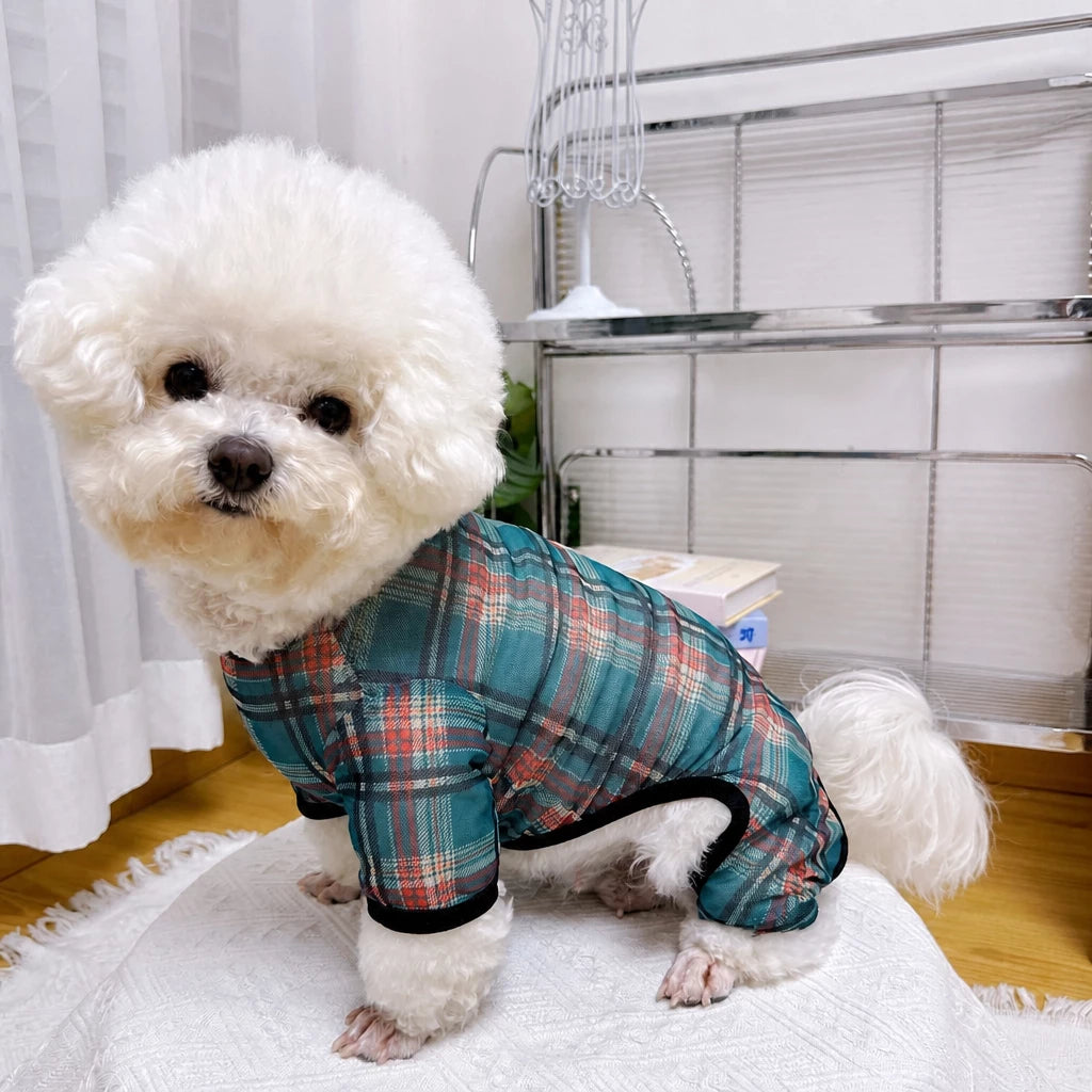 Striped Mesh Four-Leg Summer Shirt for Dogs