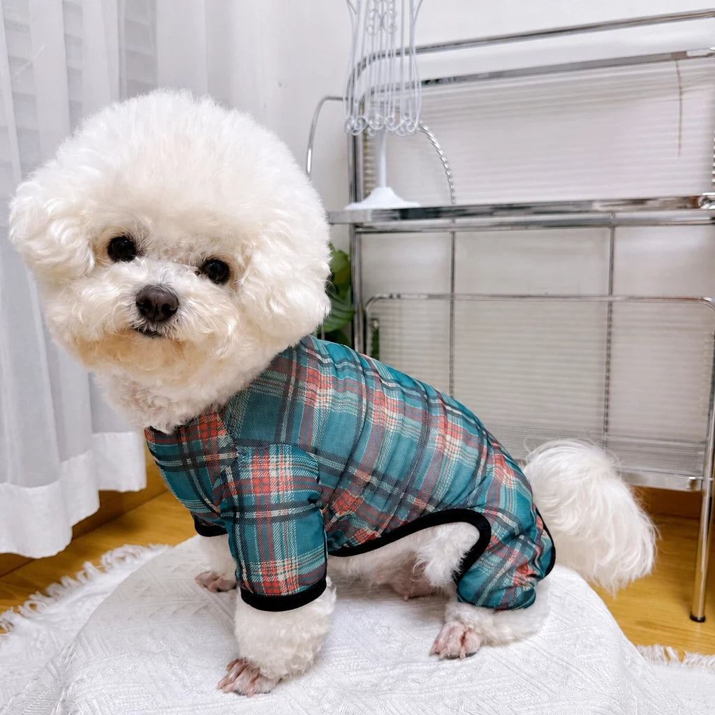 Striped Mesh Four-Leg Summer Shirt for Dogs