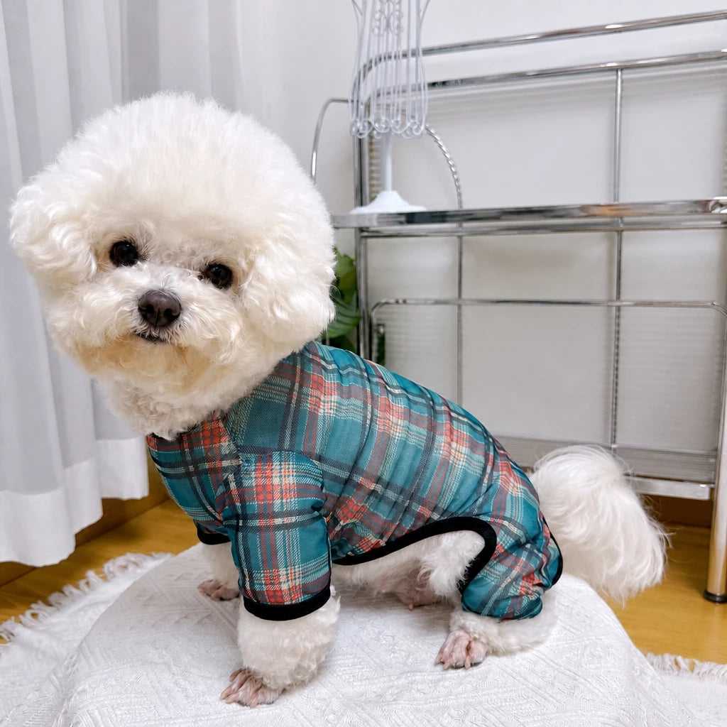 Striped Mesh Four-Leg Summer Shirt for Dogs