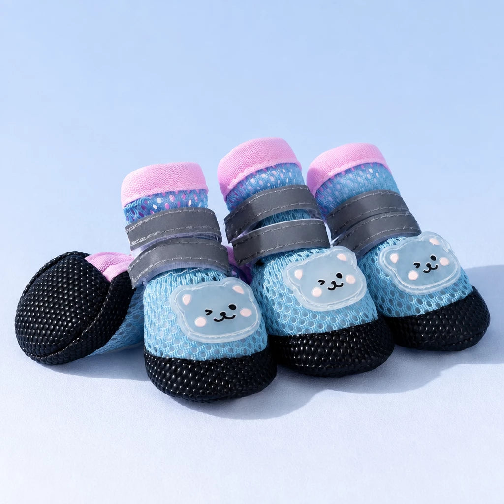 Nylon Dog Boots for Small Dogs – Soft Sole, Stay-On Design