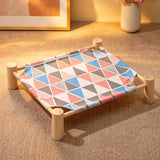 Wood-Frame Cot-Style Pet Bed with Polyester Cover