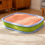 Colorful Plush Pet Bed for Dogs and Cats