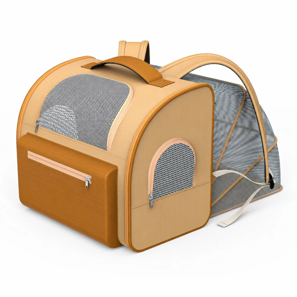 Expandable Pet Carrier Backpack for Pets Up to 16 lb