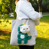 Canvas Pet Carrier Backpack for Cats and Small Dogs