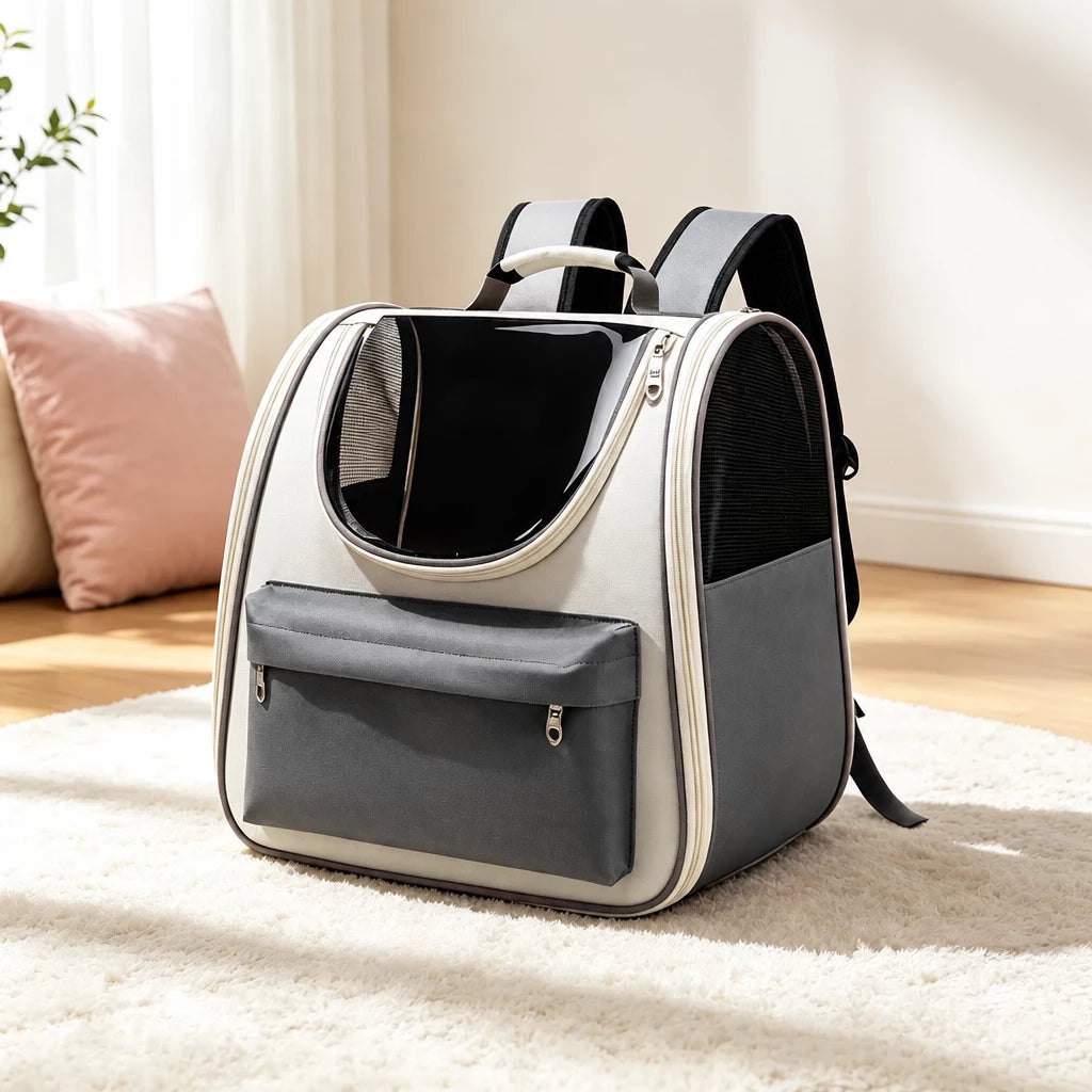 Pet Carrier Backpack with Breathable Design for Travel