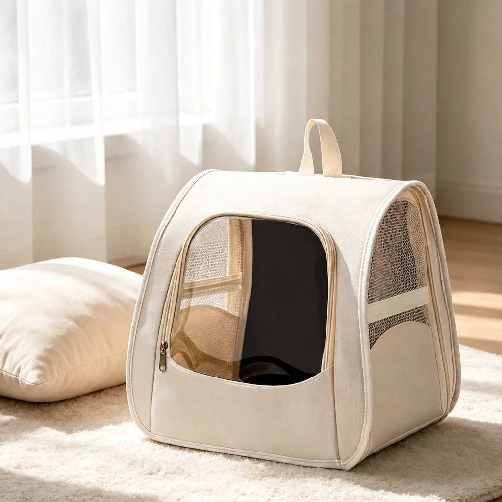 Pet Carrier Backpack with Breathable Design for Travel
