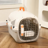 Portable Plastic Pet Carrier for Cats and Small Dogs Up to 16 lb