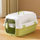 Pet Airline Travel Carrier with Hanging Bowl for Cats and Small Dogs