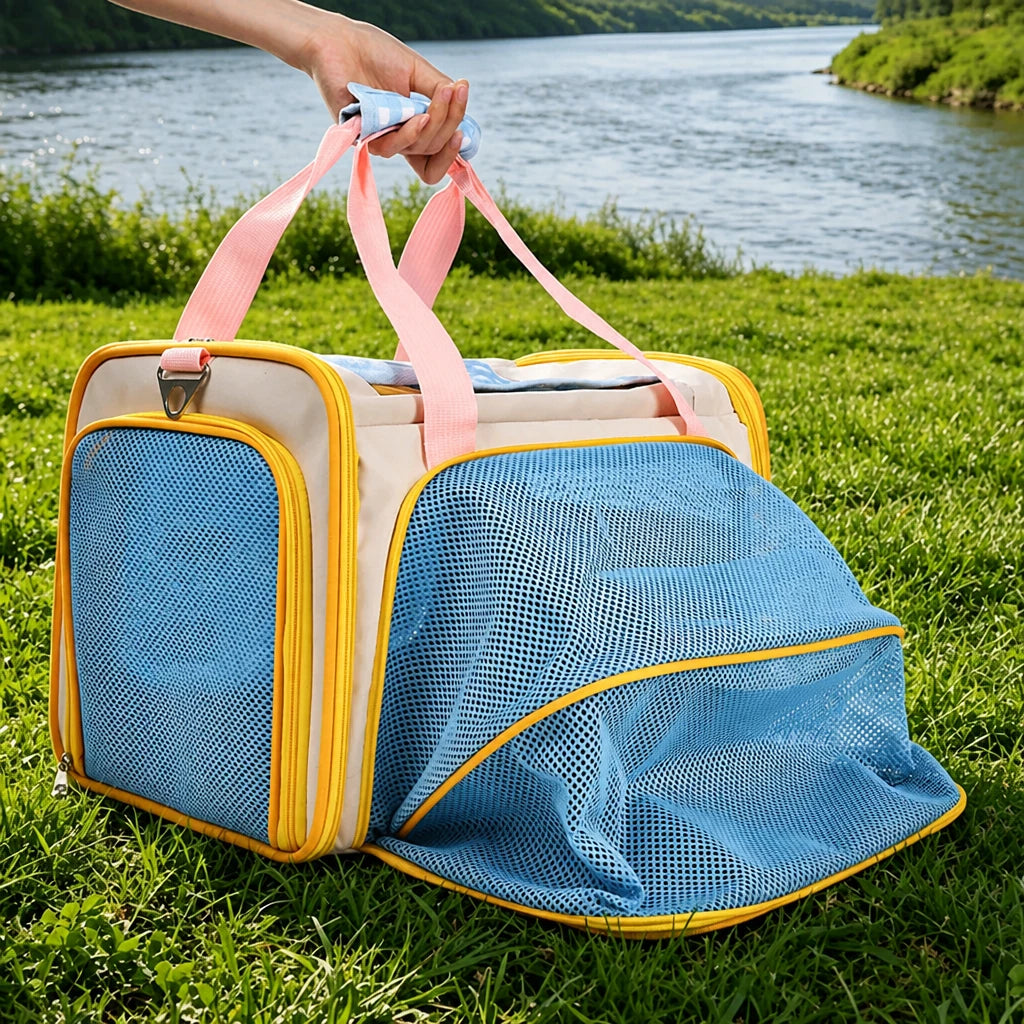 Expandable Pet Carrier Backpack for Cats and Small Dogs