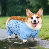 Waterproof Four-Leg Dog Raincoat with Belly Coverage