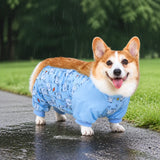 Waterproof Four-Leg Dog Raincoat with Belly Coverage
