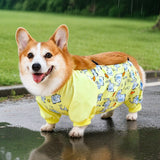 Waterproof Four-Leg Dog Raincoat with Belly Coverage