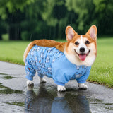 Waterproof Four-Leg Dog Raincoat with Belly Coverage