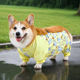 Waterproof Four-Leg Dog Raincoat with Belly Coverage