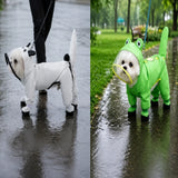 Frog-Style Full-Coverage Raincoat for Small Dogs