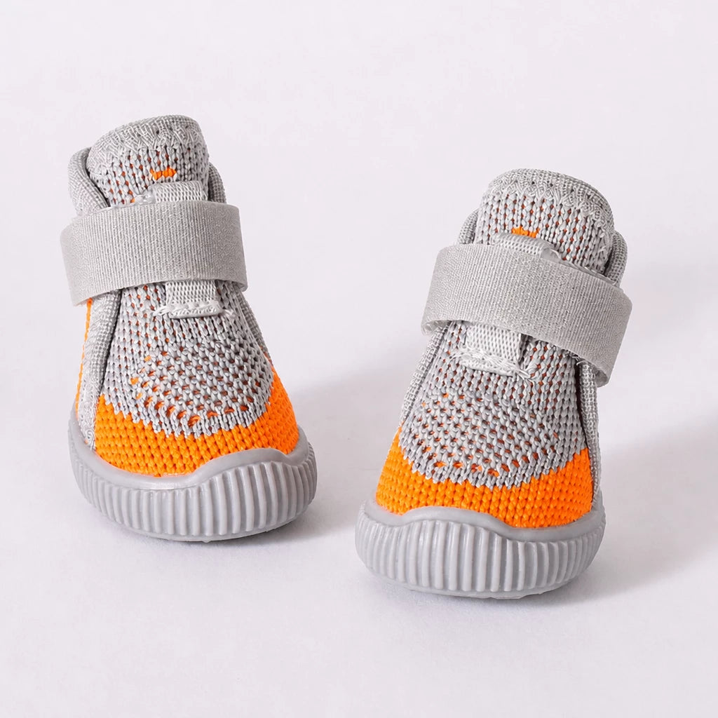 Nylon Knit Dog Shoes with Hook-and-Loop Closures