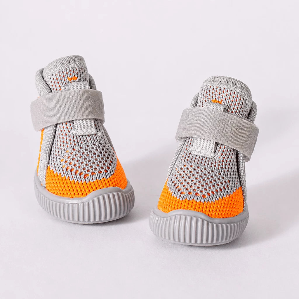 Nylon Knit Dog Shoes with Hook-and-Loop Closures