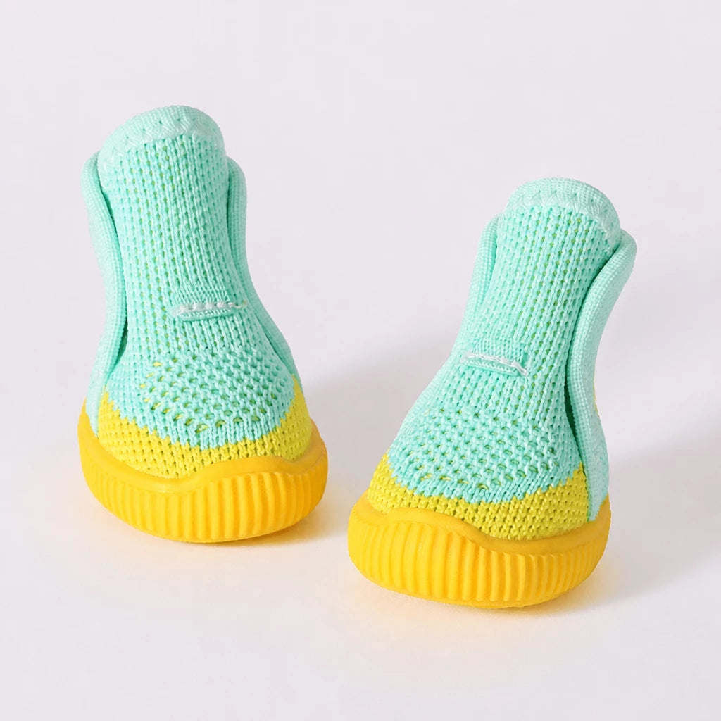Nylon Knit Dog Shoes with Hook-and-Loop Closures