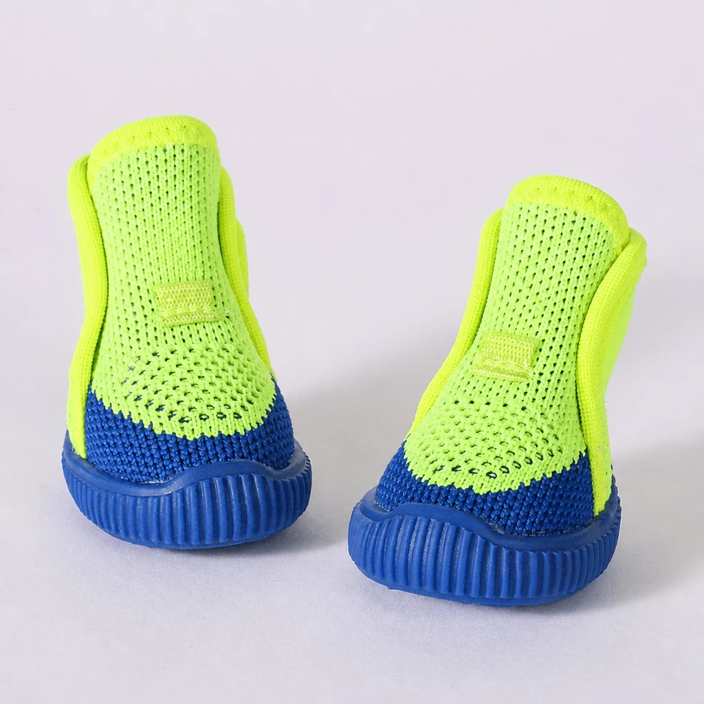Nylon Knit Dog Shoes with Hook-and-Loop Closures