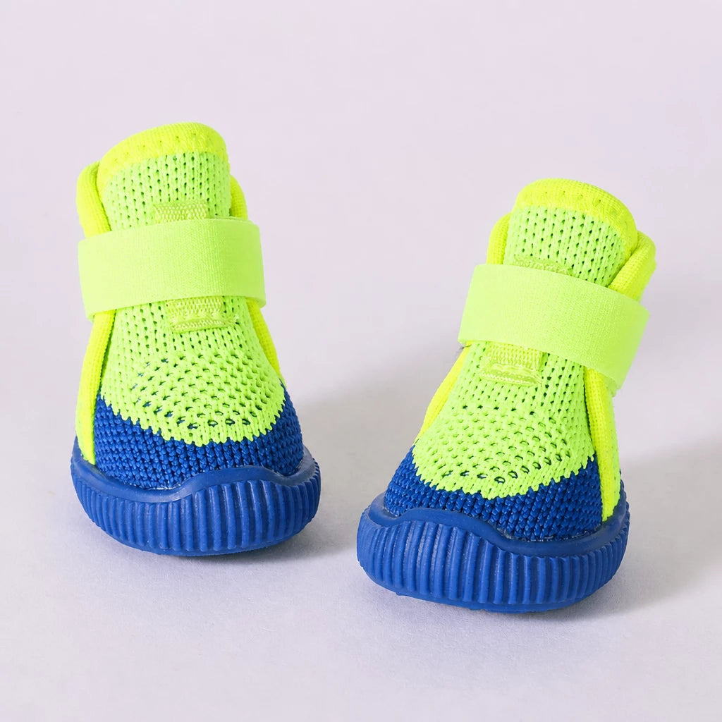 Nylon Knit Dog Shoes with Hook-and-Loop Closures