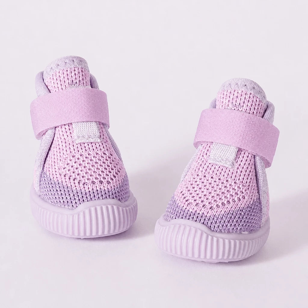 Nylon Knit Dog Shoes with Hook-and-Loop Closures