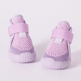 Nylon Knit Dog Shoes with Hook-and-Loop Closures