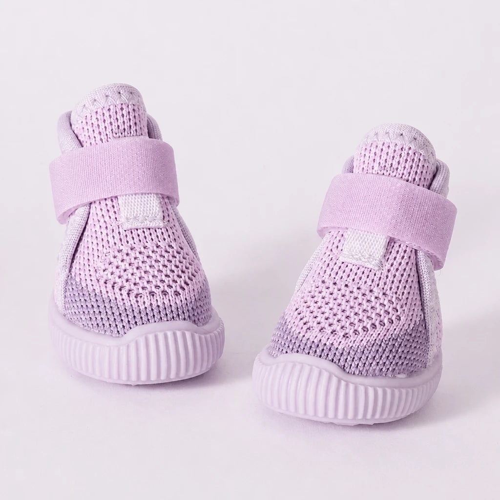 Nylon Knit Dog Shoes with Hook-and-Loop Closures