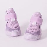 Nylon Knit Dog Shoes with Hook-and-Loop Closures