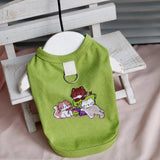 Lightweight Cotton Dog Tank Top with Ruffle Trim