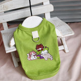 Lightweight Cotton Dog Tank Top with Ruffle Trim