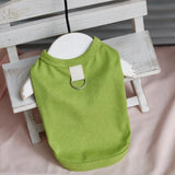 Lightweight Cotton Dog Tank Top with Ruffle Trim