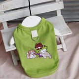 Lightweight Cotton Dog Tank Top with Ruffle Trim