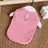 Lightweight Cotton Dog Tank Top with Ruffle Trim