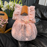 Pet Princess Dress with Leash Ring for Small Dogs and Cats