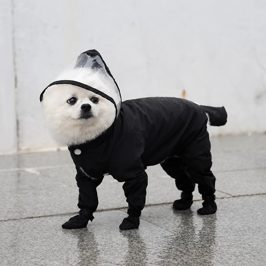 Four-Leg Waterproof Raincoat for Small Dogs