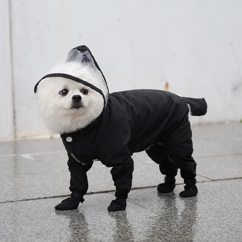 Four-Leg Waterproof Raincoat for Small Dogs