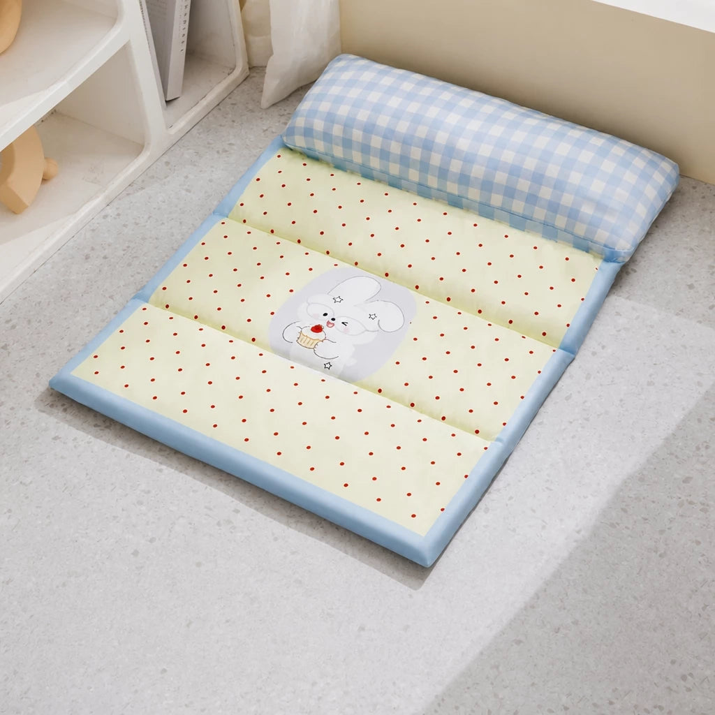 Foldable Cotton Pet Bed with Bolster Sides for Dogs and Cats