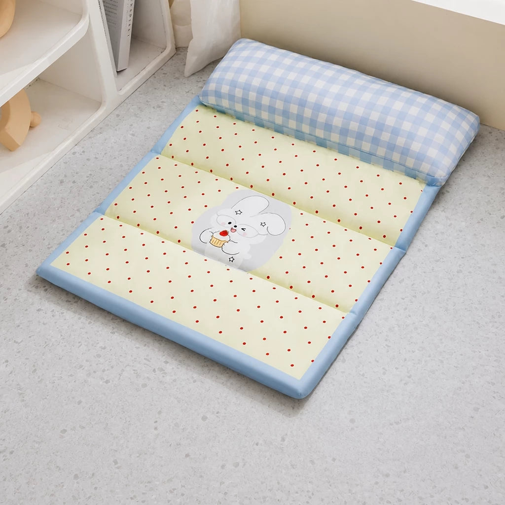 Foldable Cotton Pet Bed with Bolster Sides for Dogs and Cats