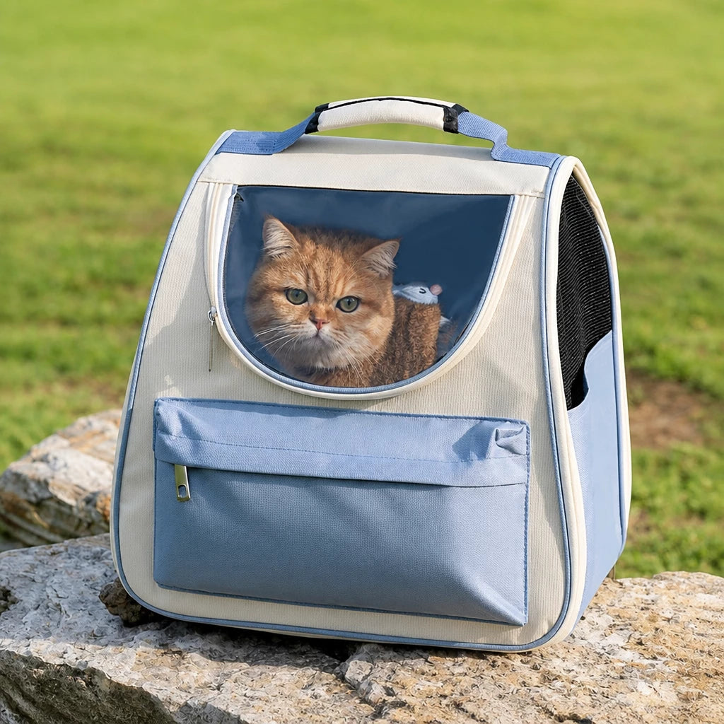 Large-Window Pet Carrier Backpack for Cats and Small Dogs