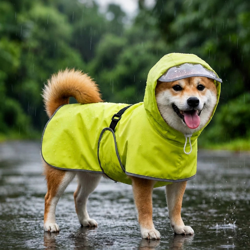 Waterproof Dog Raincoat with Belly Coverage